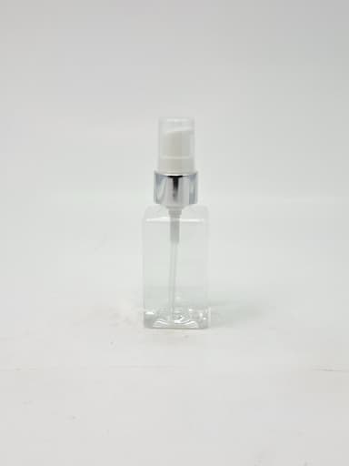 50ml SQ Bottle Clear - Silver Pump