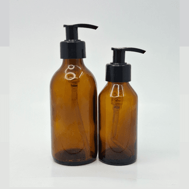 Amber Glass Bottle - Black Pump