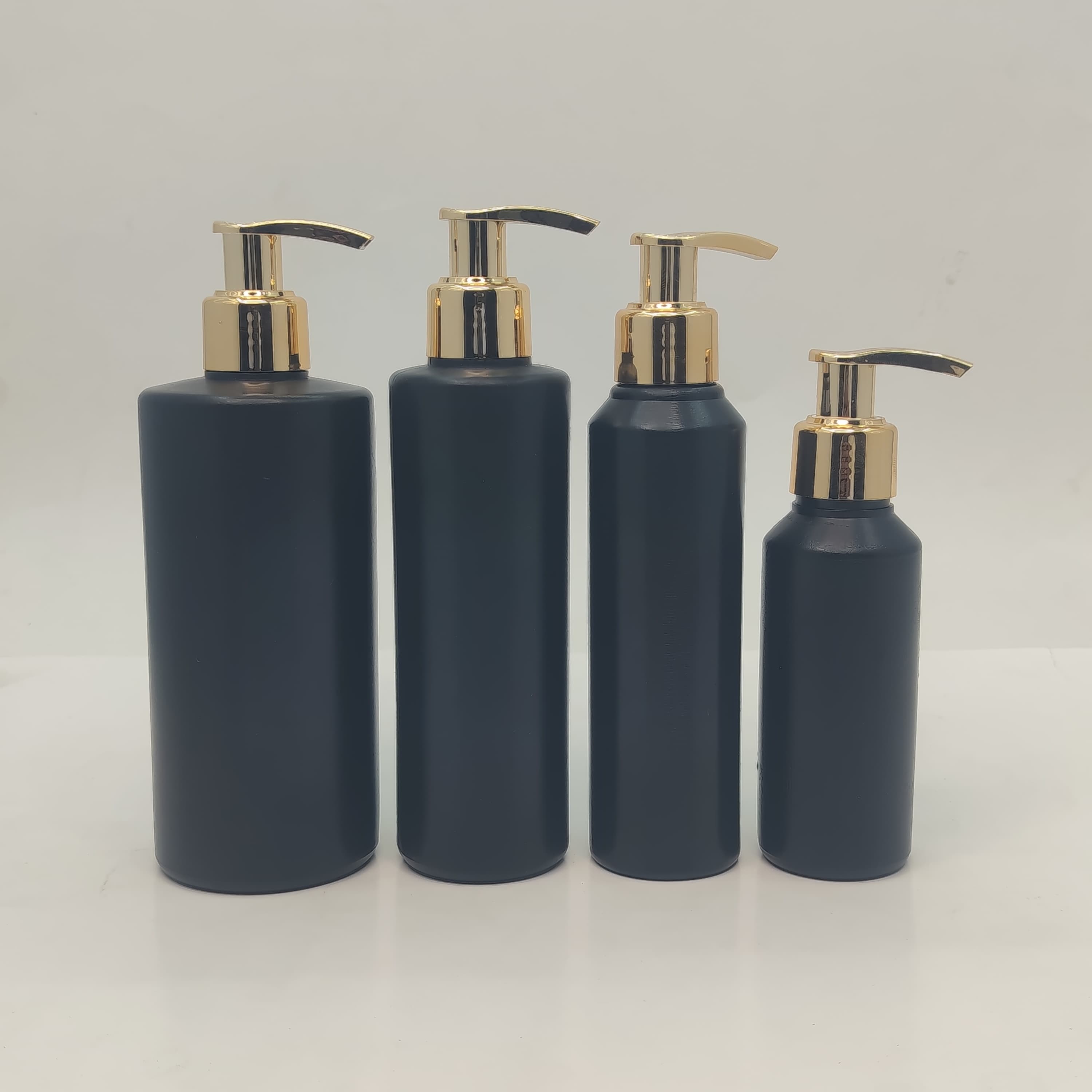 Main image of 100ml-340ml HDPE Black Bottle - Gold Pump
