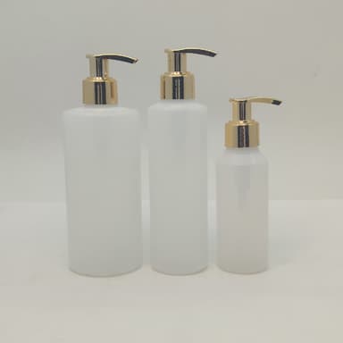 100ml-340ml HDPE Clear Bottle - Gold Pump
