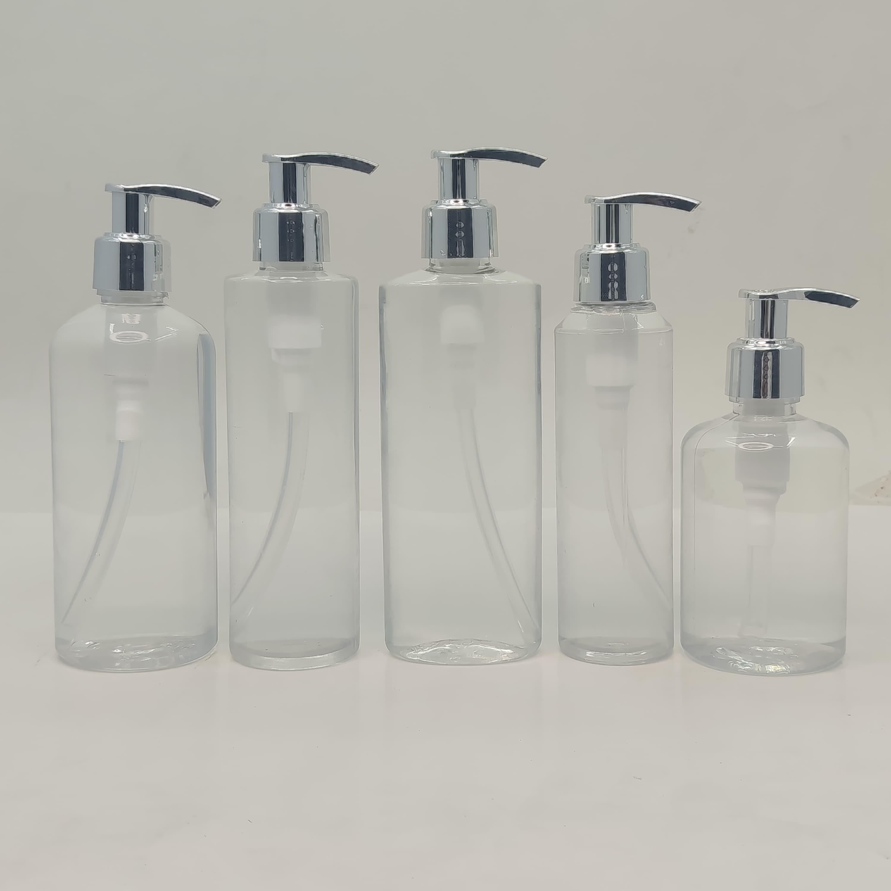 Main image of 150ml-300ml Clear Bottles - Silver Pump