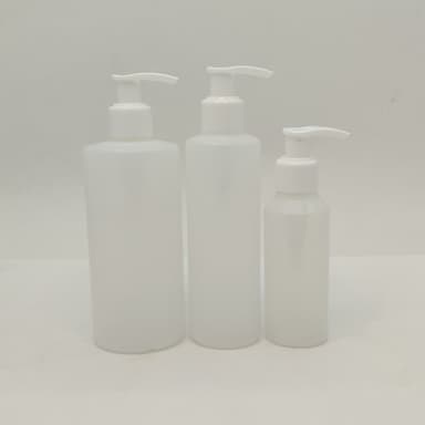 100ml-340ml HDPE Clear Bottle - White Pump