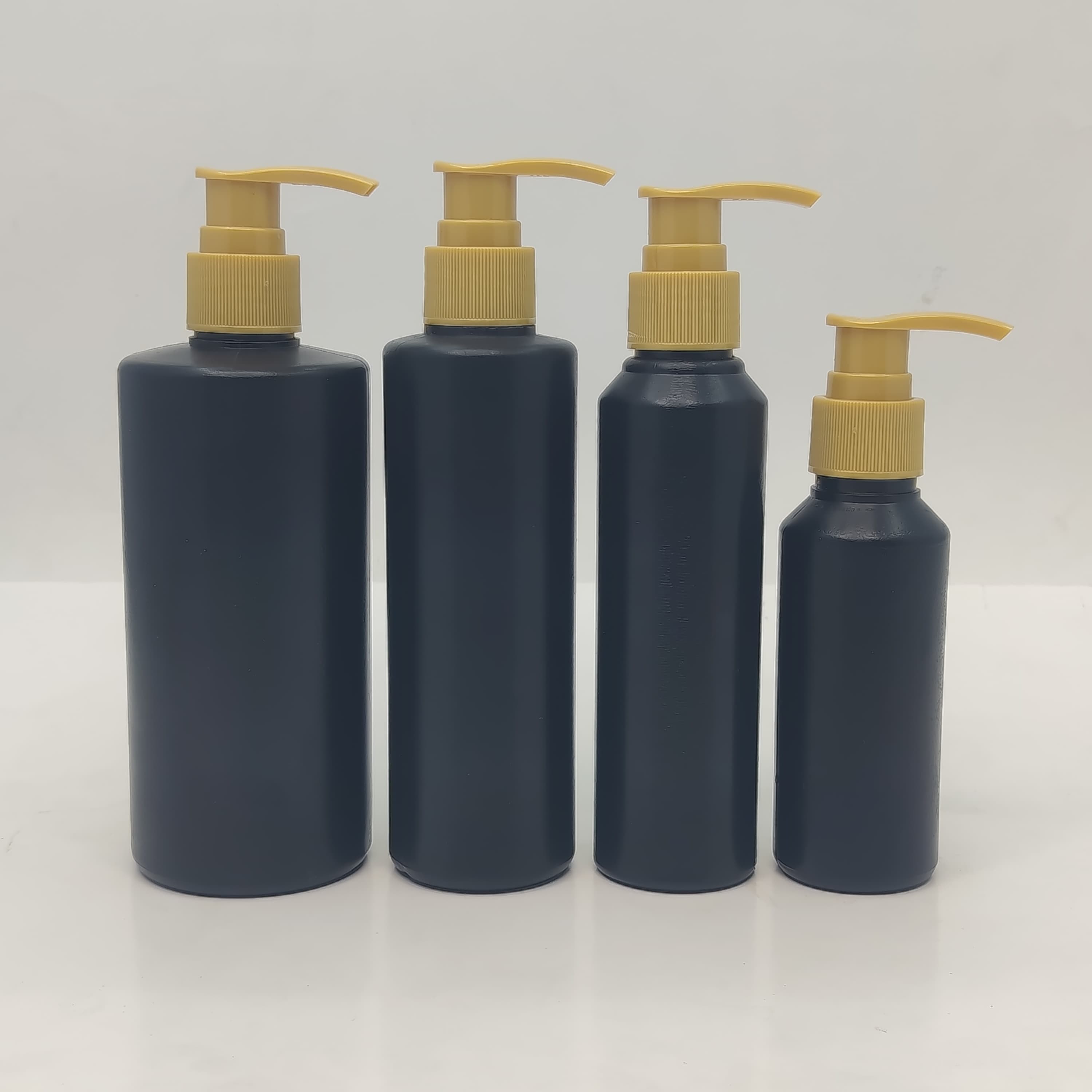 Main image of 100ml-340ml HDPE Black Bottle - Gold Pump