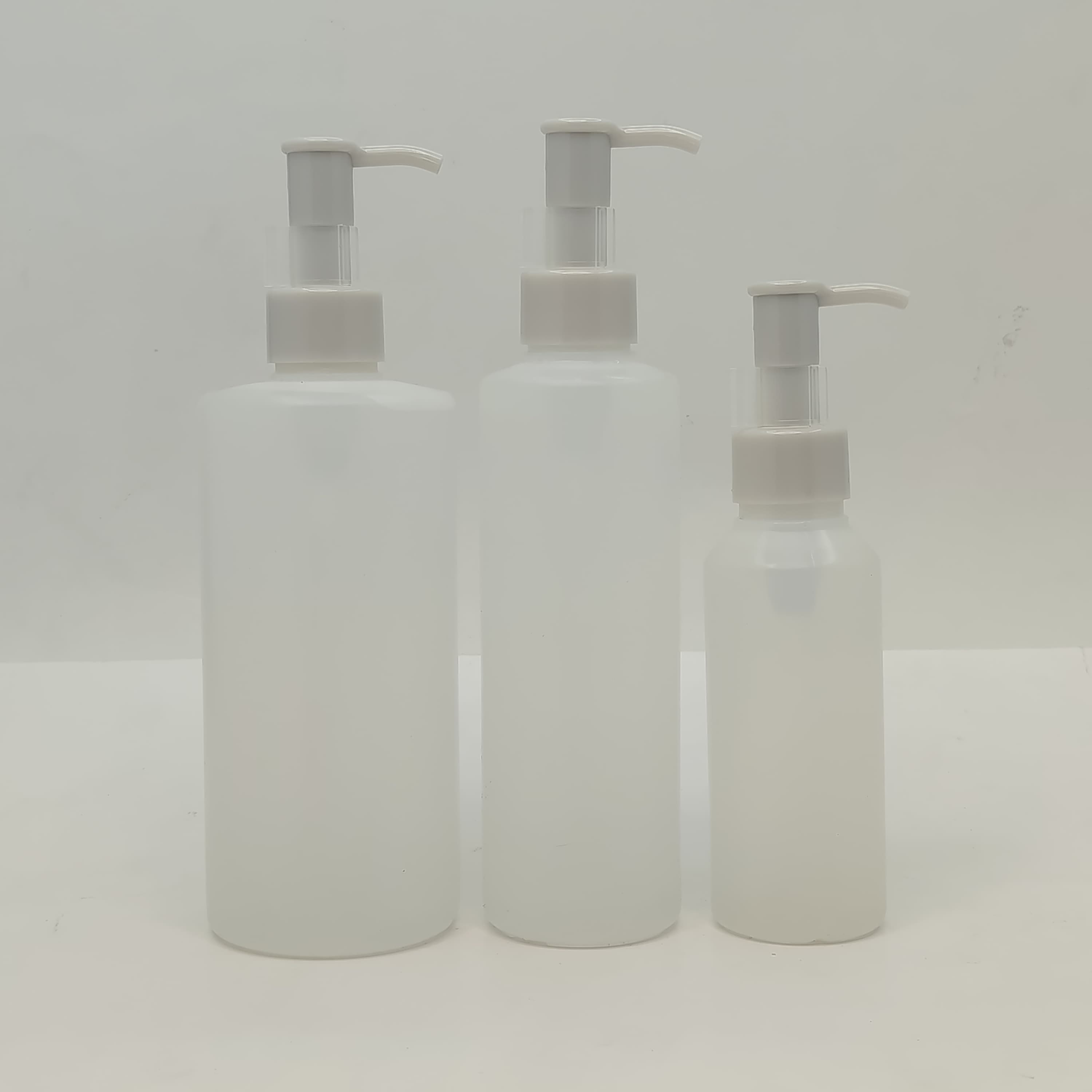 Main image of 100ml-340ml HDPE Clear Bottle - Ivory Pump-Long Neck