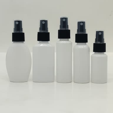 30ml-50ml Milk White Bottle - Black spray