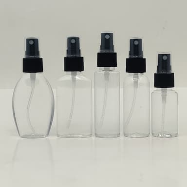 30ml-50ml Clear Bottle -Black Spray