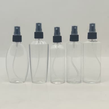 100ml Clear Bottle - Black Sprayer