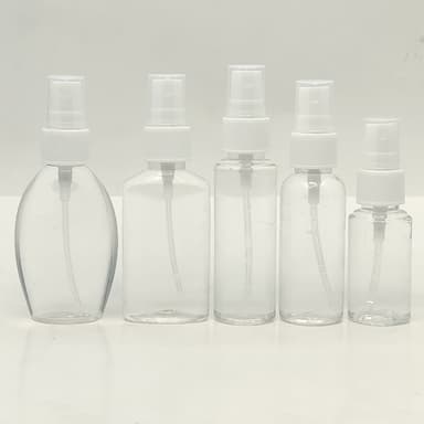 30ml-50ml Clear Bottle-White Sprayer