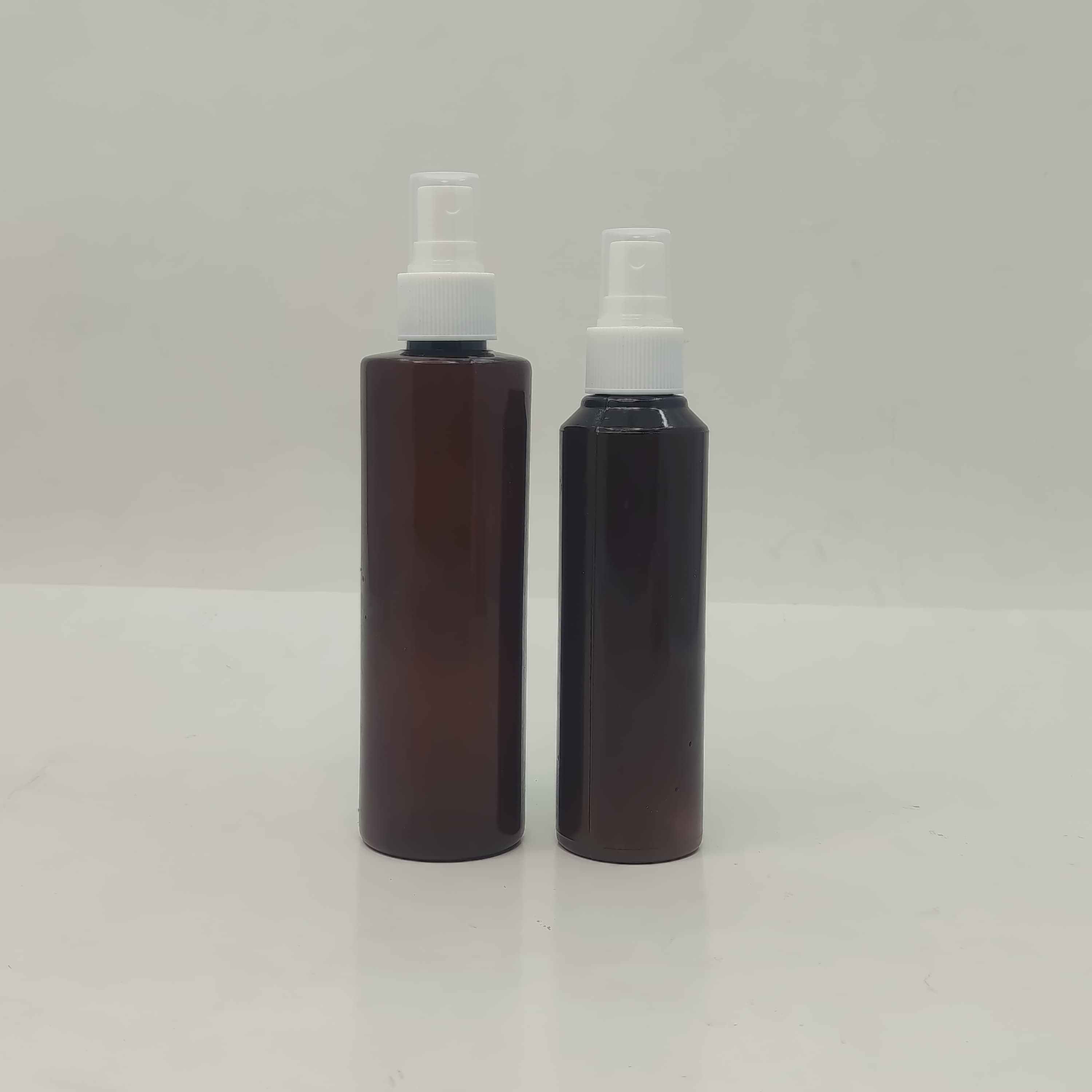 Main image of 150ml-200ml Round Amber Bottle - White Spray