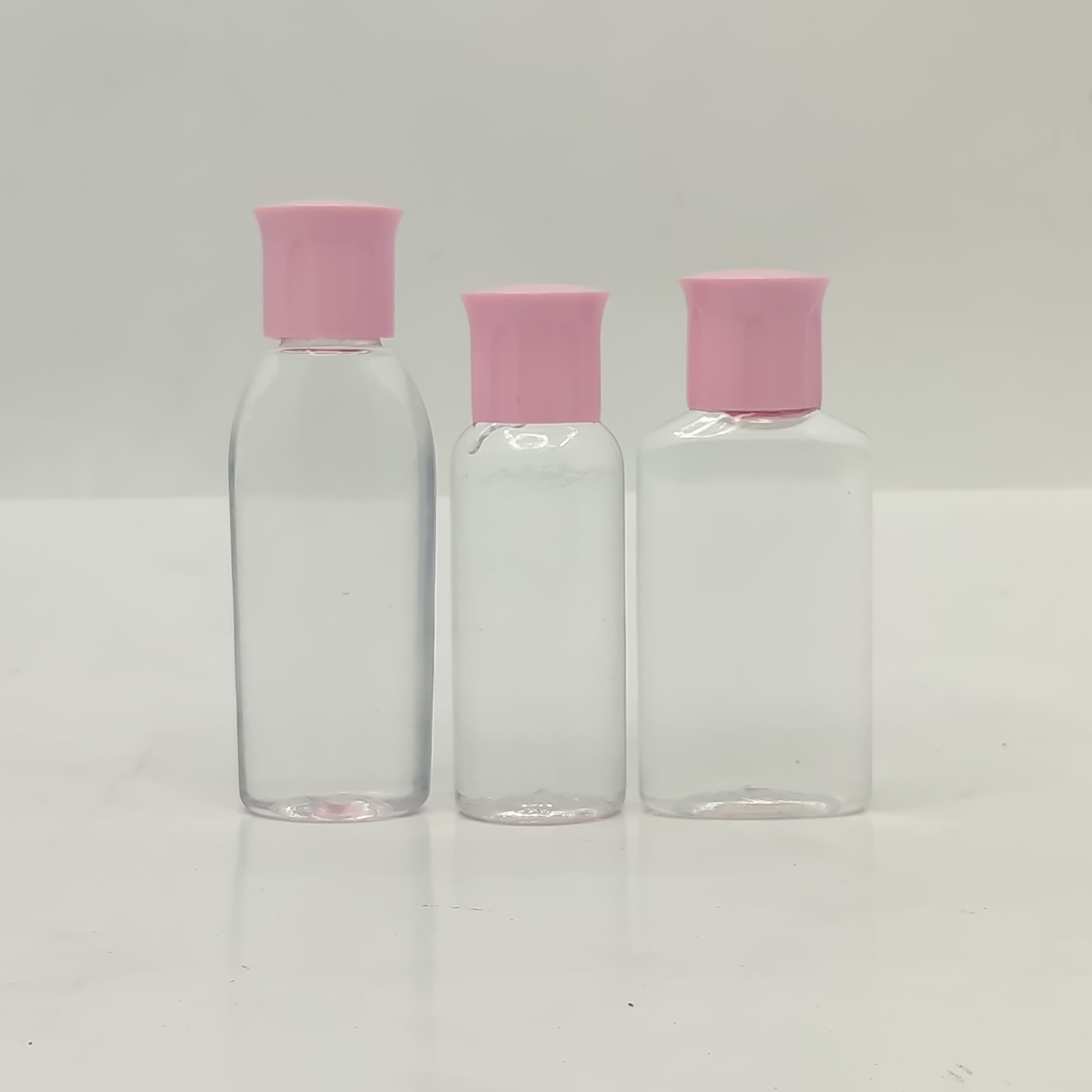Main image of 40ml-50ml Clear Bottle - Oil Lid Pink