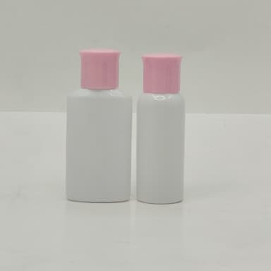40ml-50ml Milk White Bottle - Oil Lid Pink