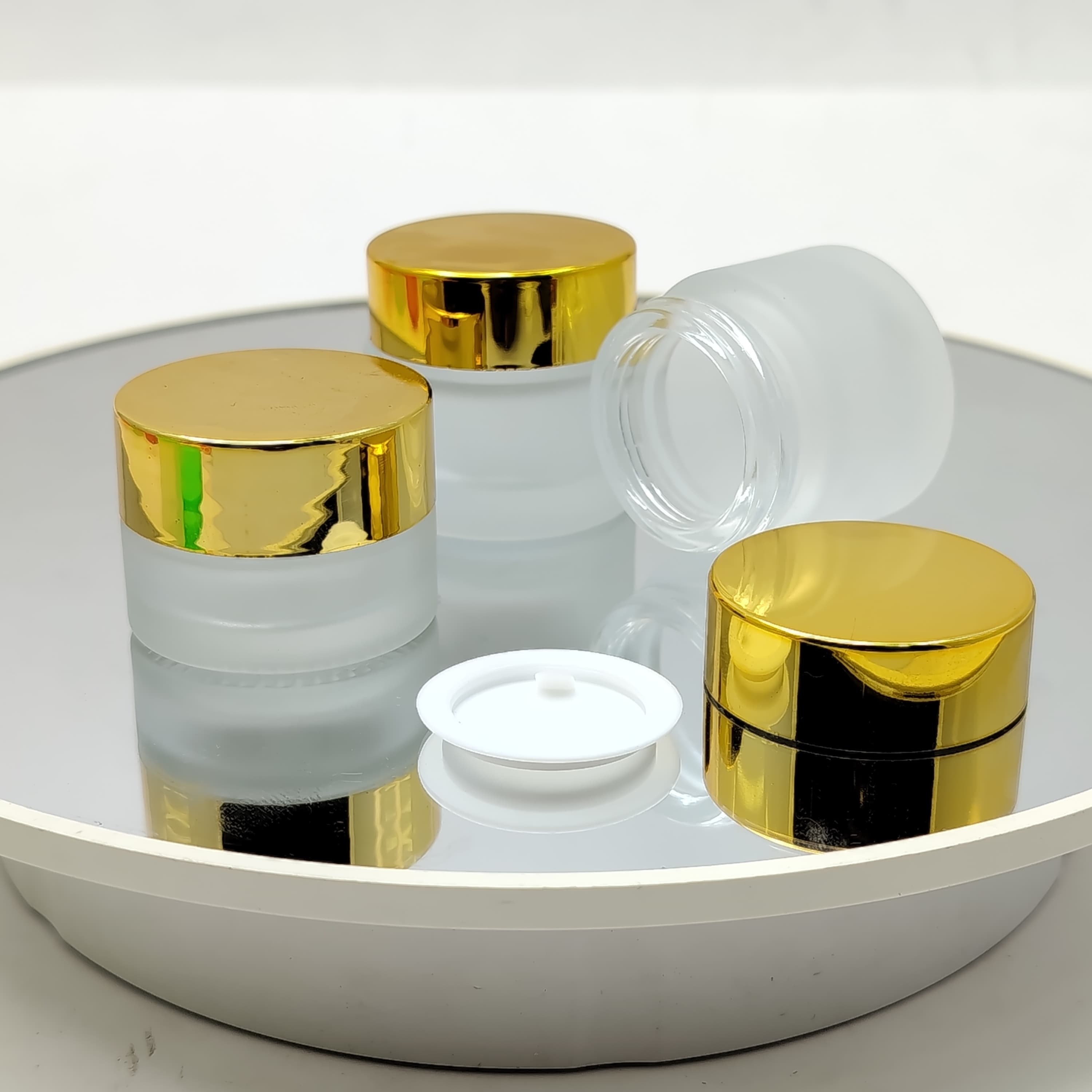 Main image of 5ml-10ml Frosted Glass Cream Container 