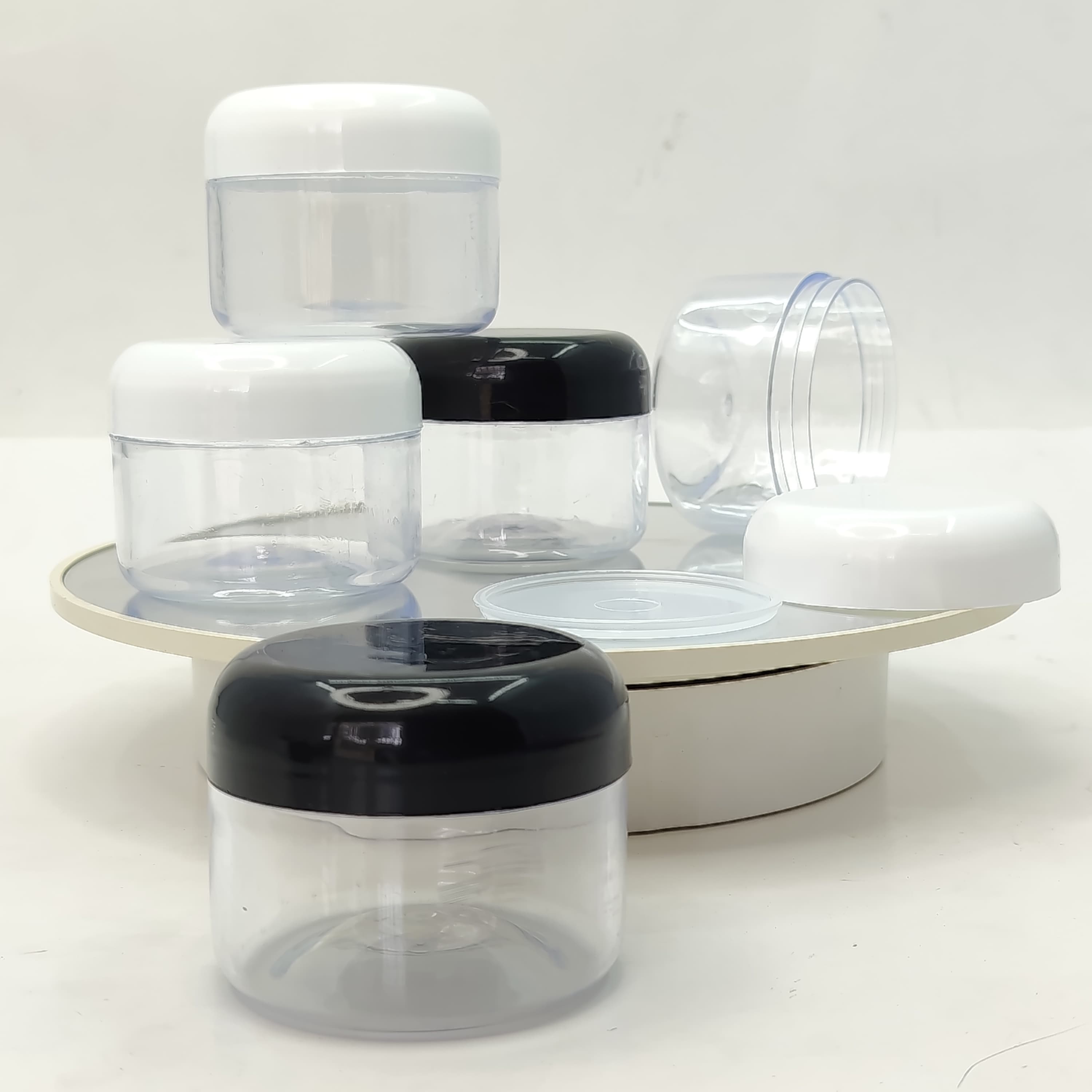 Thumbnail 2 of 50ml Clear Tub With Black Lid & Insert