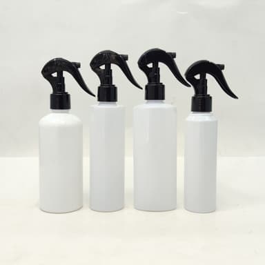 150ml-300ml Milk White Bottle - Mini Trigger  Black