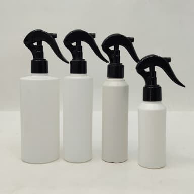 Mini Trigger Black - 100-340ml HDPE White Bottle