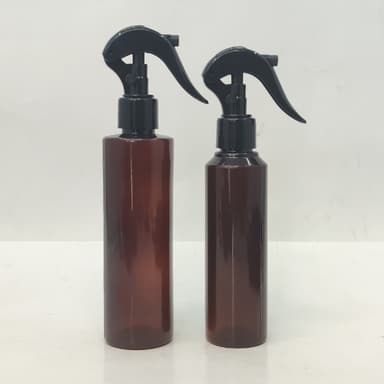 150ml-200 Amber Round Bottle - Mini Trigger Black