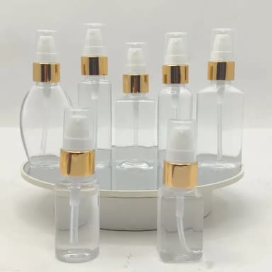 30ml-50ml Clear Bottle - Drop Pump Gold