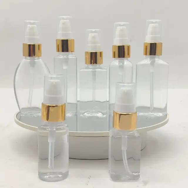 Main image of 30ml-50ml Clear Bottle - Drop Pump Gold