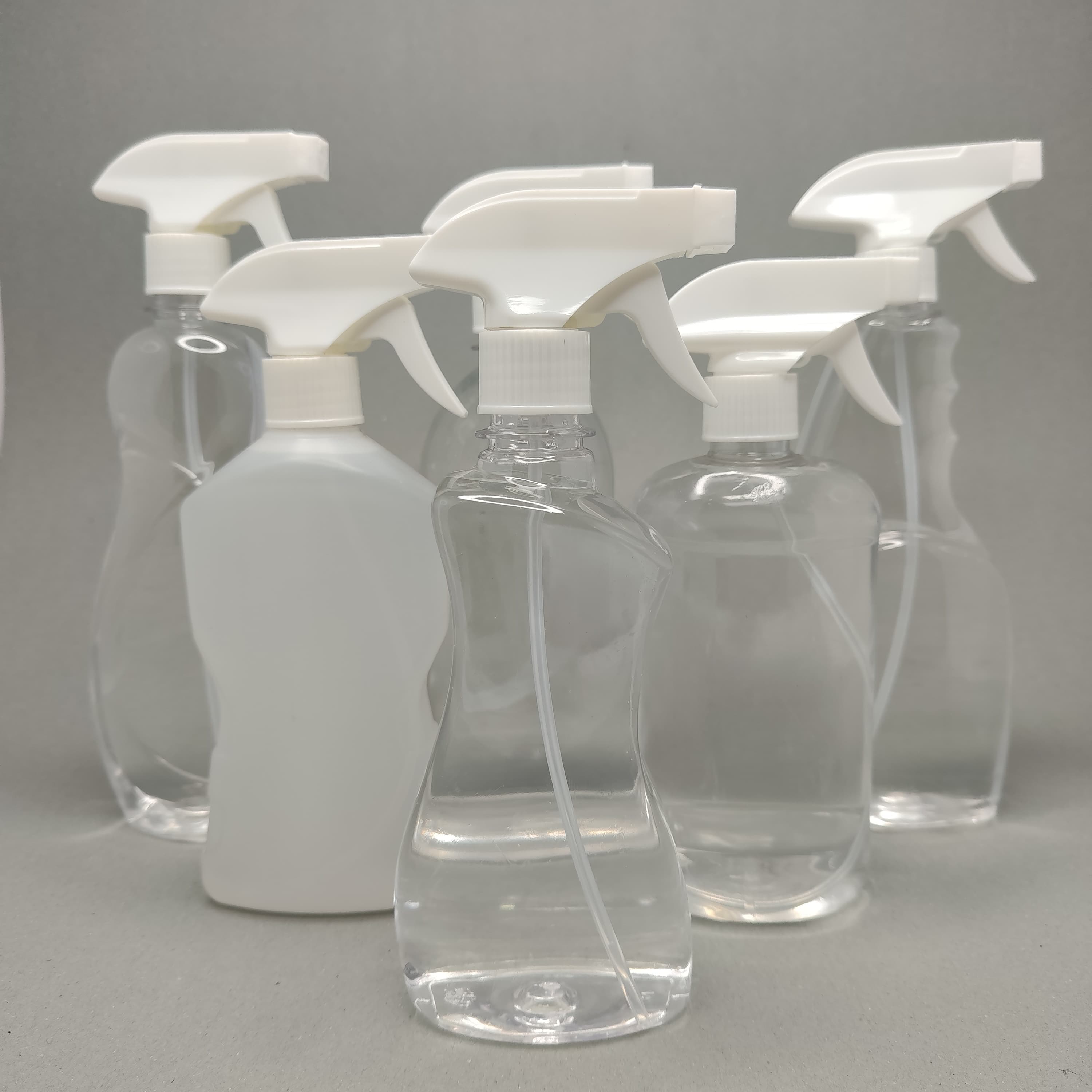 Main image of 350ml - 750ml Clear Bottles - Trigger Sprayer White