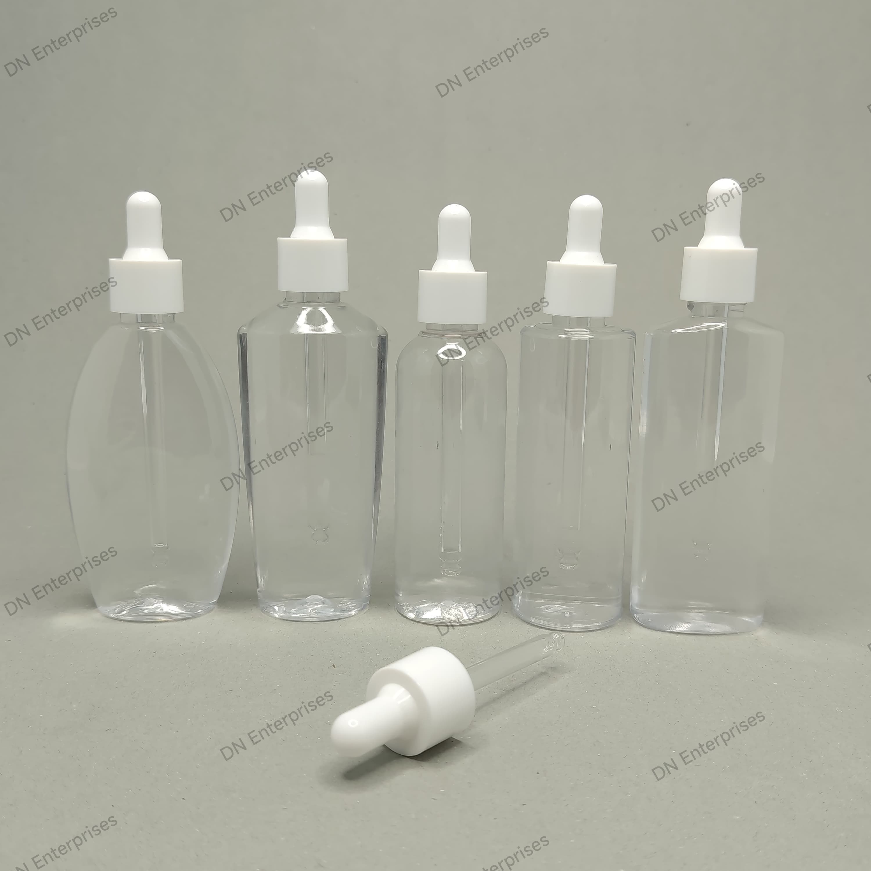 Main image of 100ml Clear Bottle - White / White