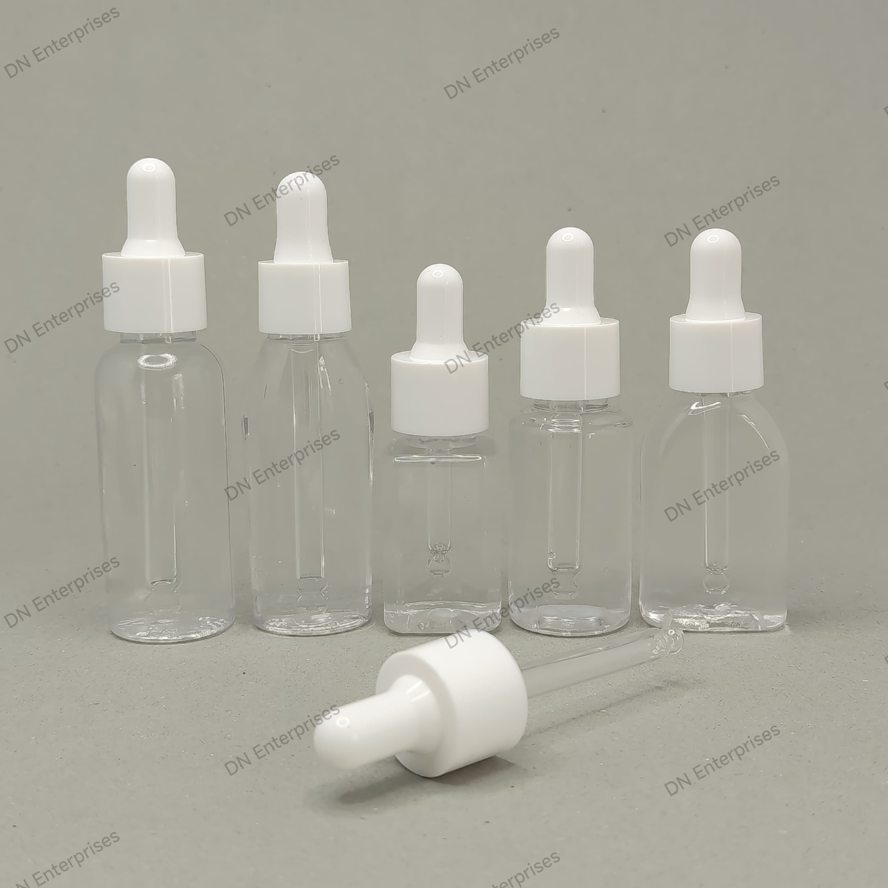 Main image of 30ml - 40ml Clear Bottle - White / White
