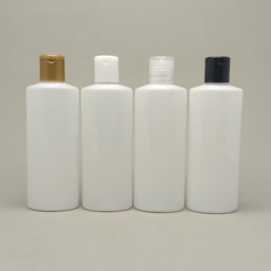 200ml Oval Milk White Bottle - Flip Top Lids