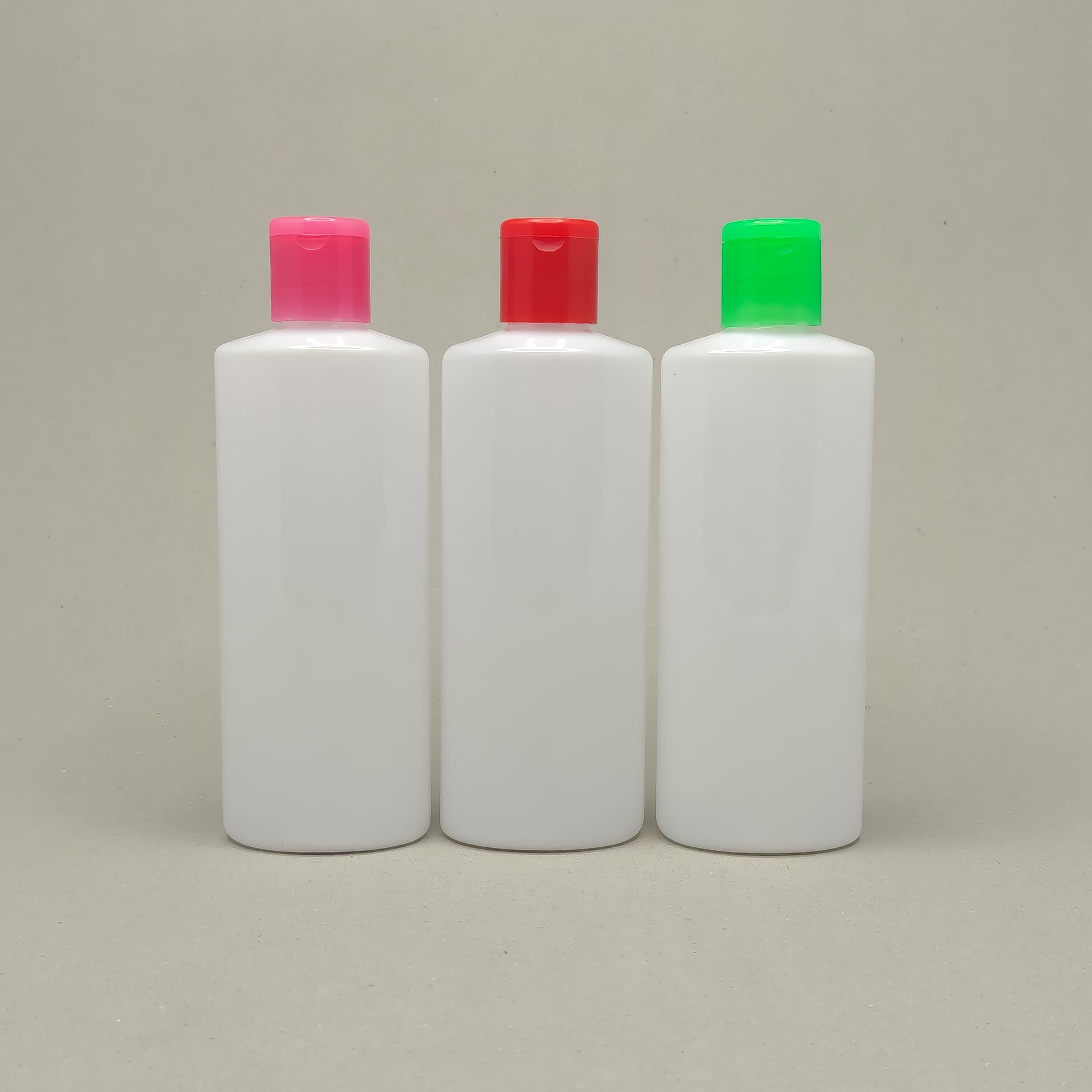 Main image of 200ml Oval Milk White Bottle - Flip Top Lids