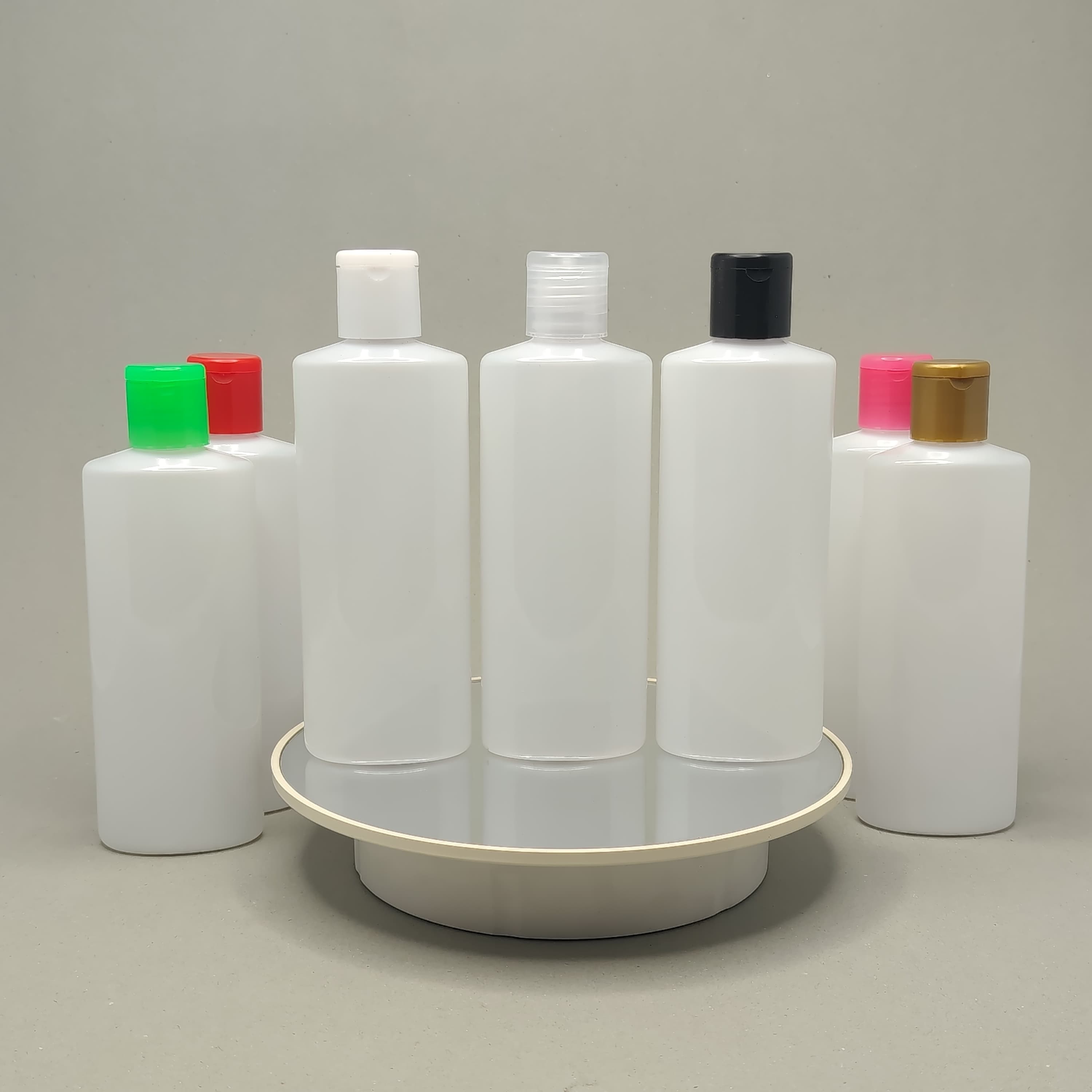 Thumbnail 2 of 200ml Oval Milk White Bottle - Flip Top Lids