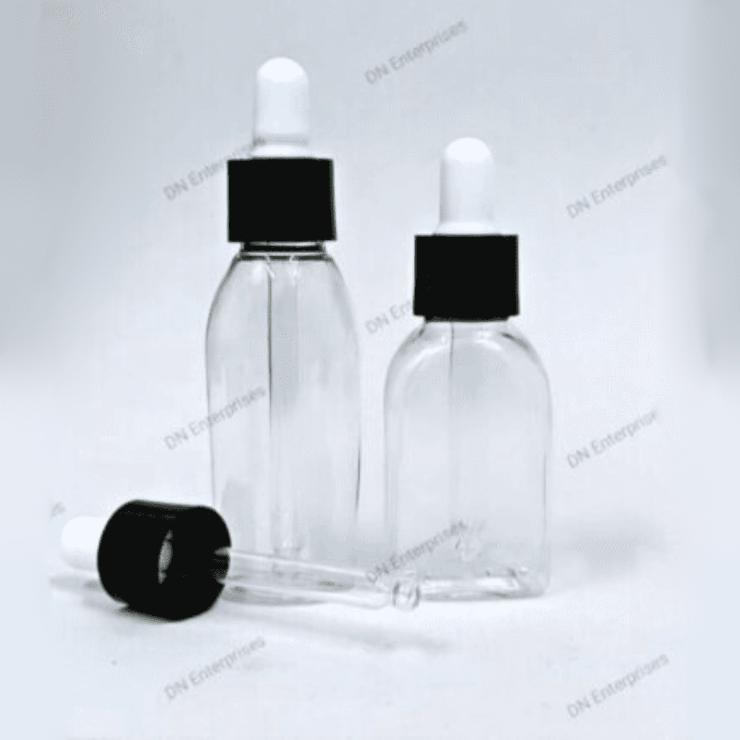 Main image of 30ml Clear Bottle - Black / White