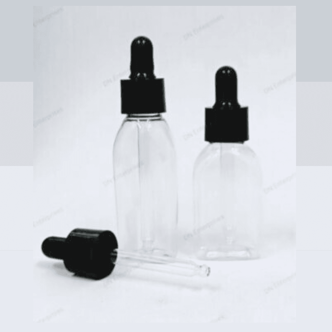 Main image of 30ml Clear Bottle - Black / Black