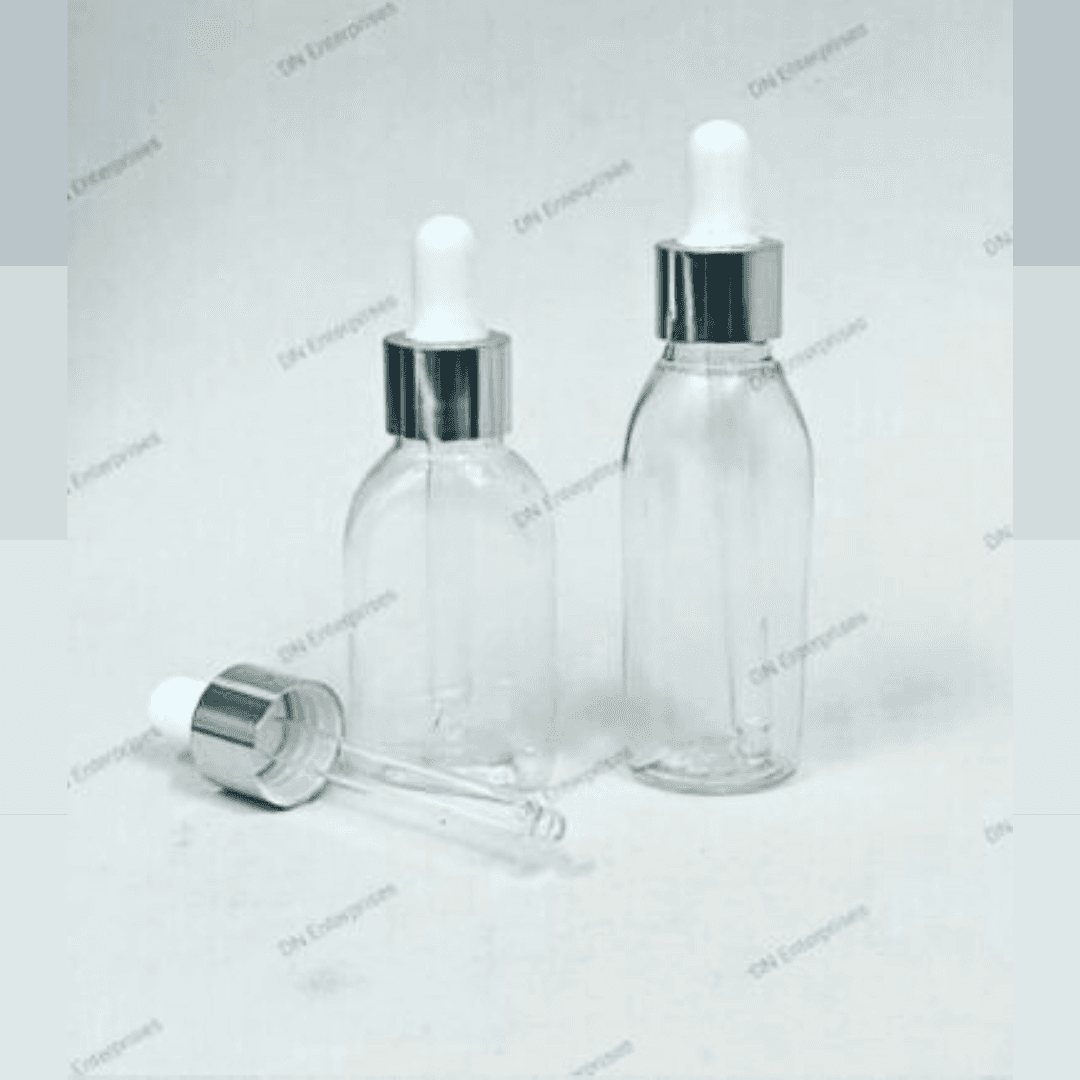 Main image of 30ml Clear Bottle - Silver / White