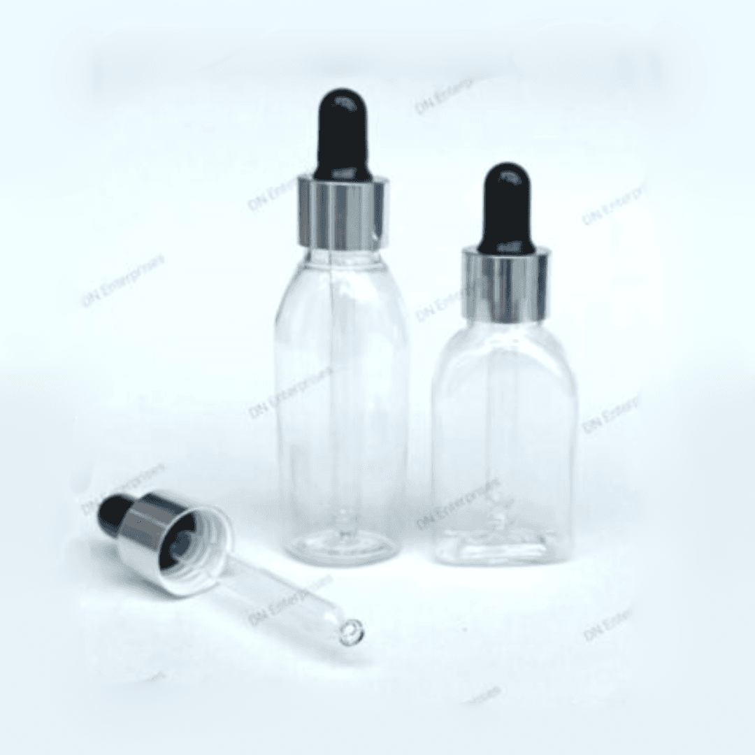 Main image of 30ml Clear Bottle - Silver / Black