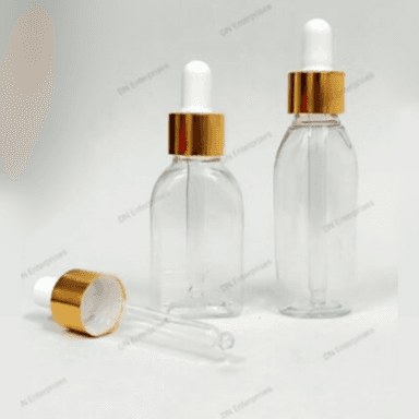 30ml Clear Bottle - Gold / White