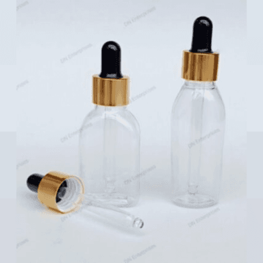 30ml Clear Bottle - Gold / White