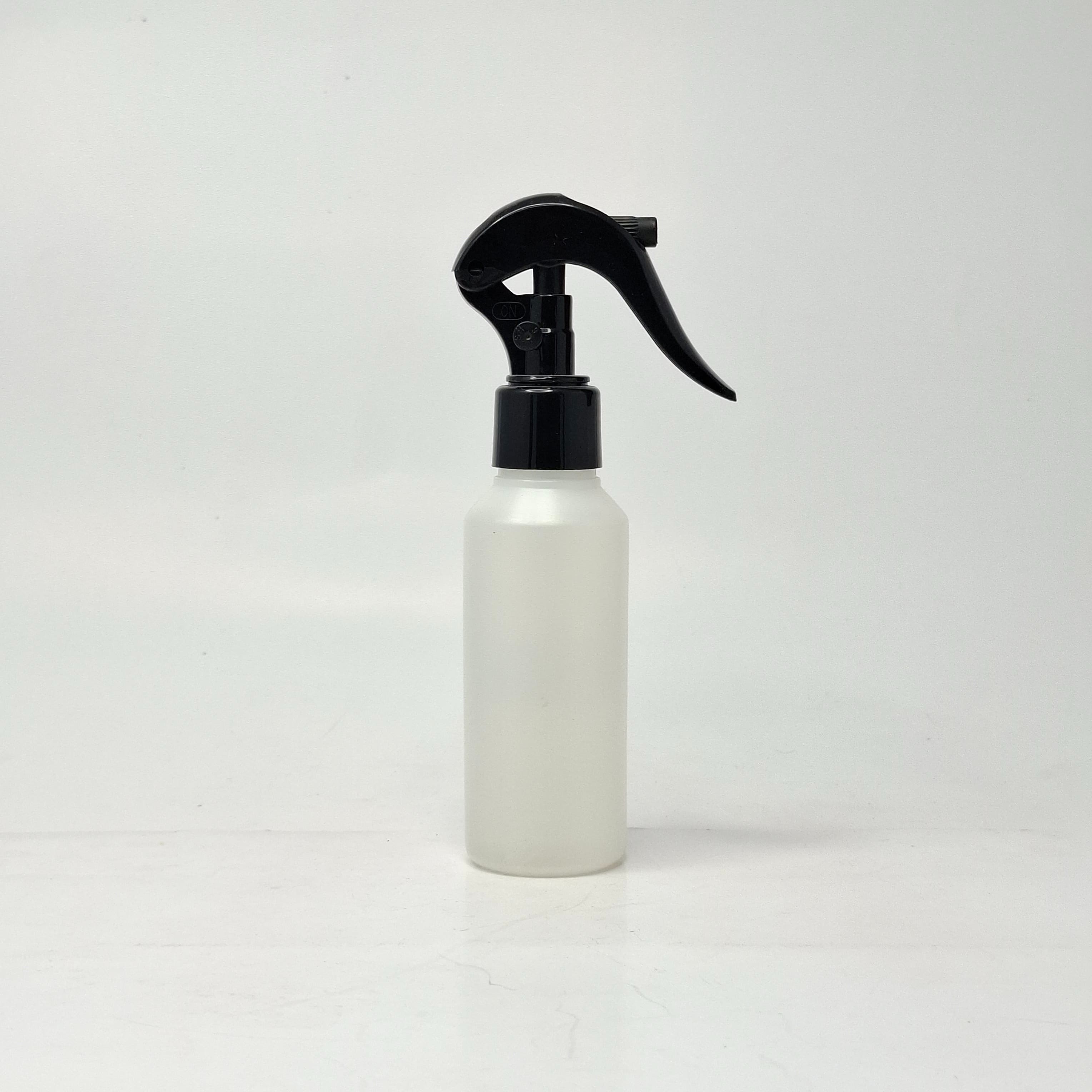 Main image of 100ml HDPE Bottle Clear - Mini Trigger Black Spray