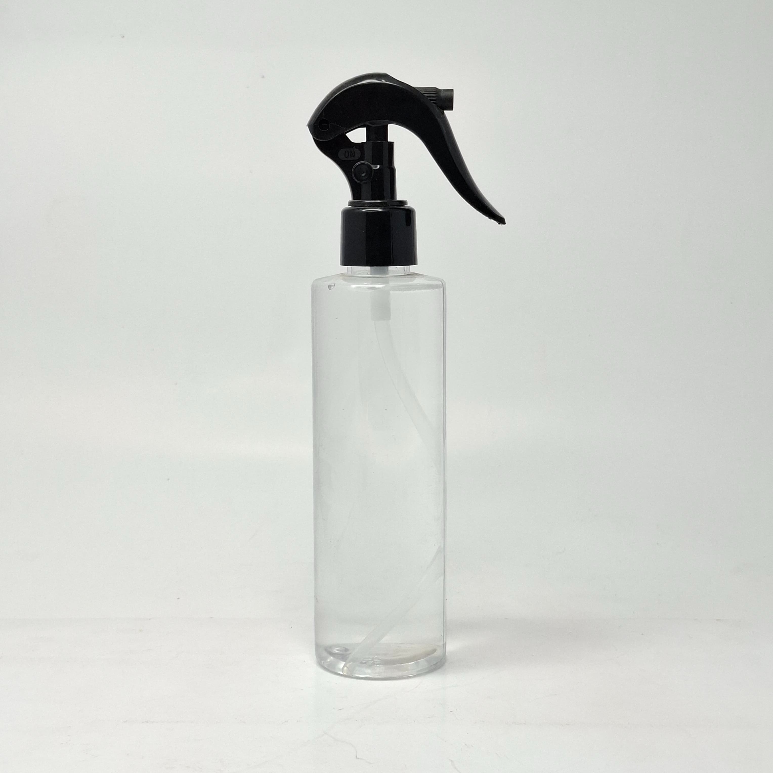 Main image of 200ml Round Bottle Clear - 24mm Mini Trigger Black Spray