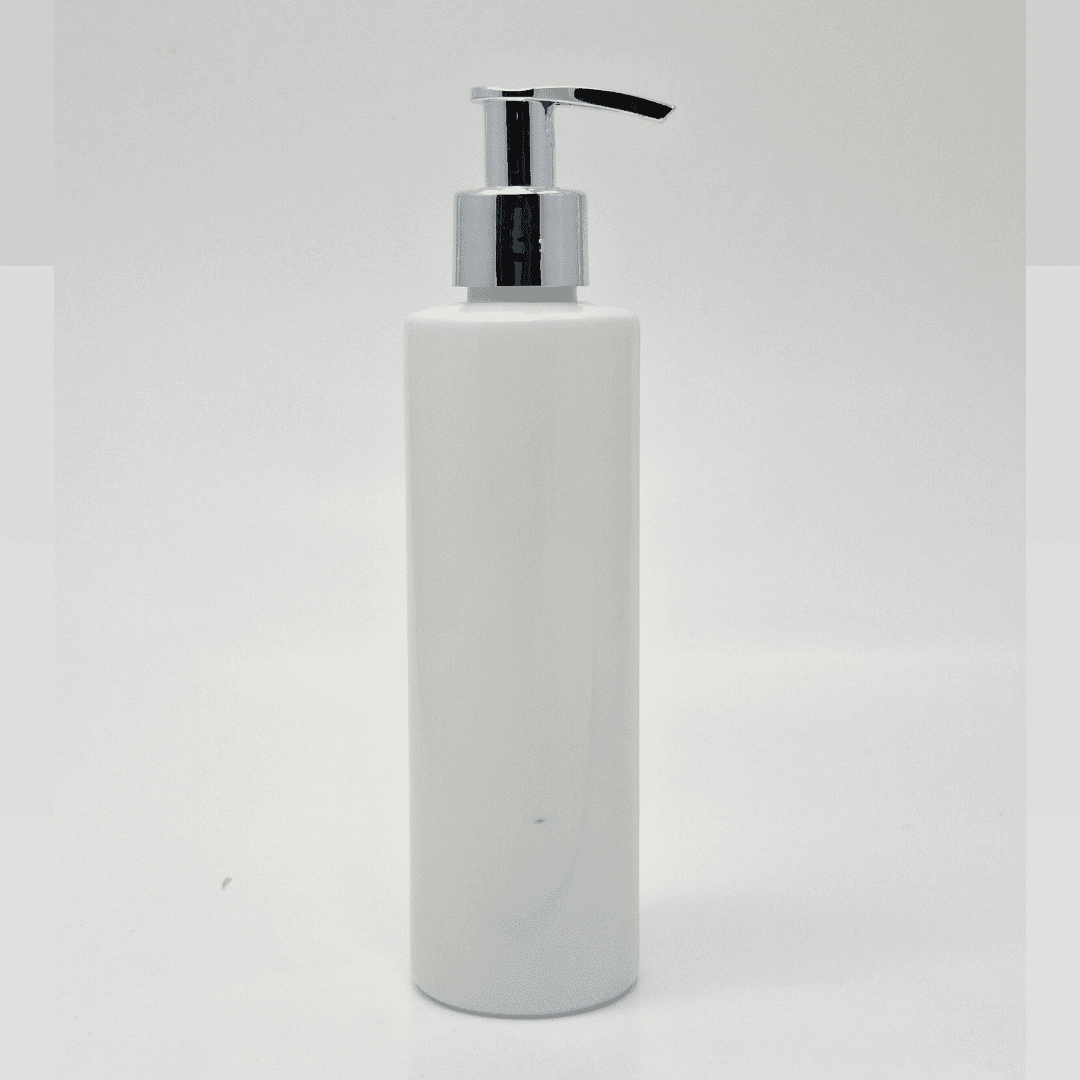 Main image of 200ml White Bottle - Silver Pump