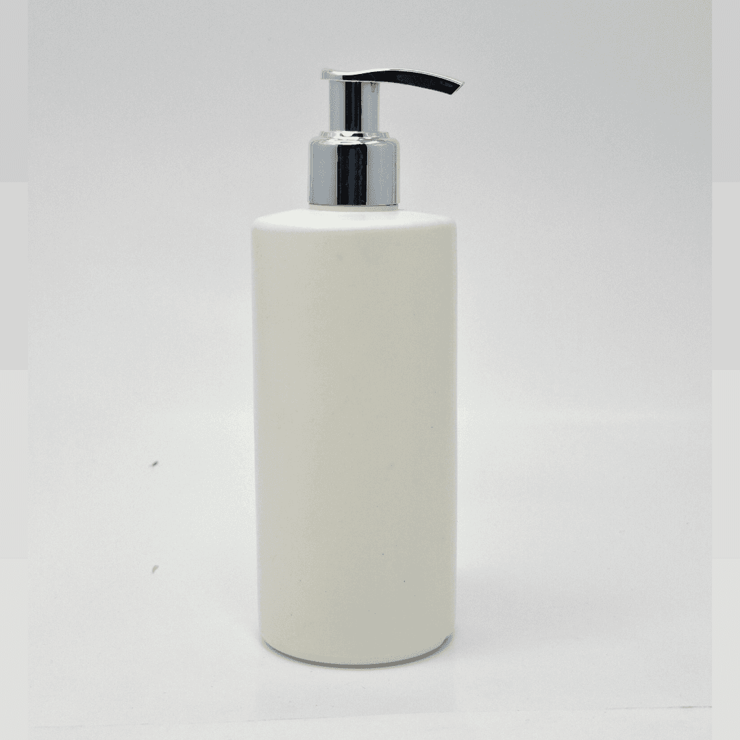 Main image of 340ml White HDPE Bottle - Silver Pump