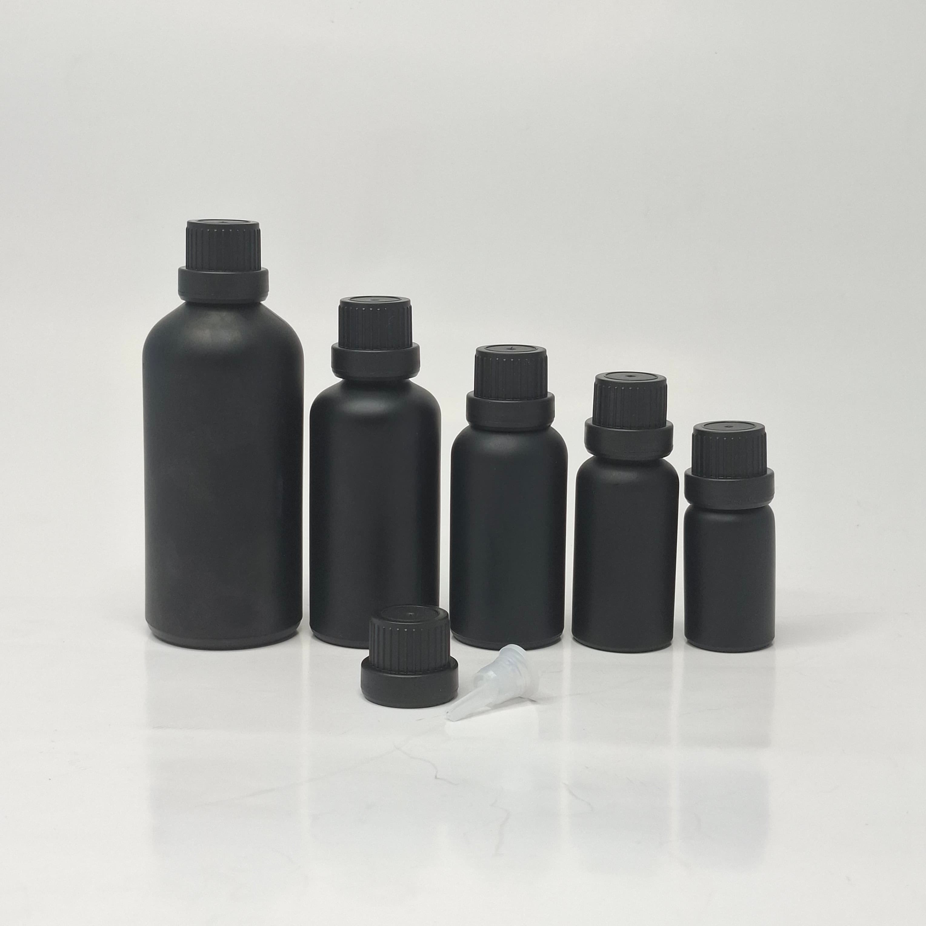 Main image of Black Glass Bottle - Black Euro Dropper