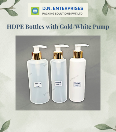 HDPE Bottles With Gold / White Pump
