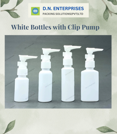 White Bottles With Clip Pump