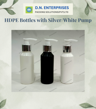 HDPE Bottles With Silver / White Pump