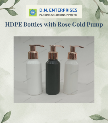 HDPE Bottles With Rose Gold Pump