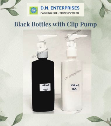 Black Bottles With Clip Pump